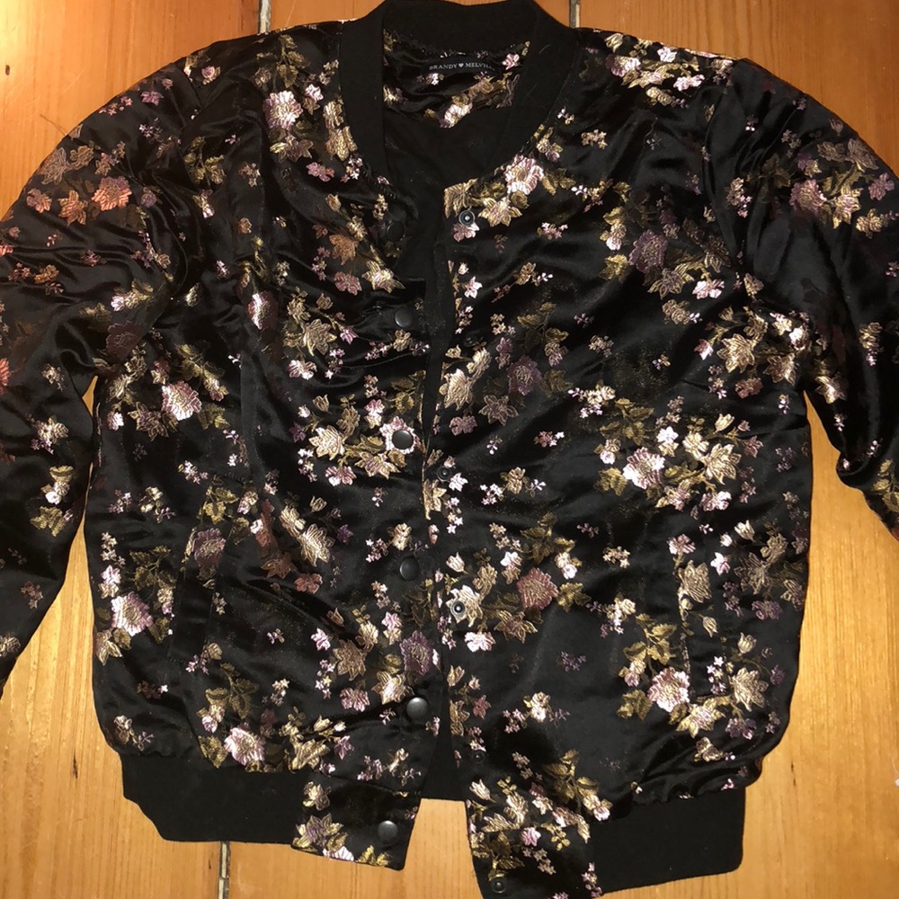 EXTREMELY RARE! brandy melville bomber silk jacket